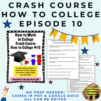 Preview of Crash Course How to College #10: How to Work in College