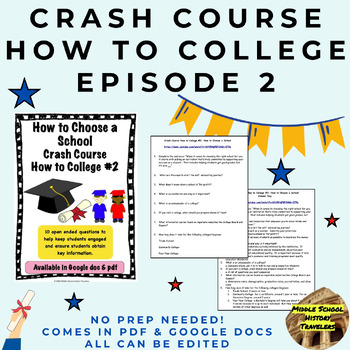 Preview of Crash Course How to College #2: How to Choose a School