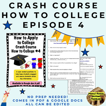Preview of Crash Course How to College #4: How to Apply to College Questions