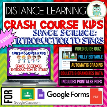 Preview of Crash Course Kids SPACE SCIENCE STARS BUNDLE Google Forms Quiz Worksheets