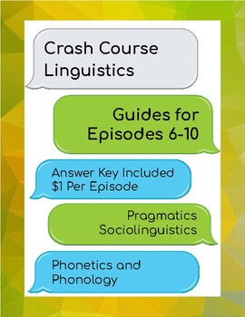 Preview of Crash Course Linguistics #6-10 (Pragmatics, Phonetics, Phonology)