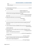 Crash Course Linguistics - Language Acquisition - notes worksheet