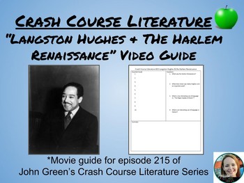 Preview of "Langston Hughes & The Harlem Renaissance" Crash Course Literature Video Guide