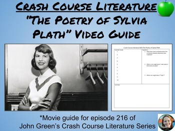 Preview of "The Poetry of Sylvia Plath" Crash Course Literature Video Guide (Episode 216)