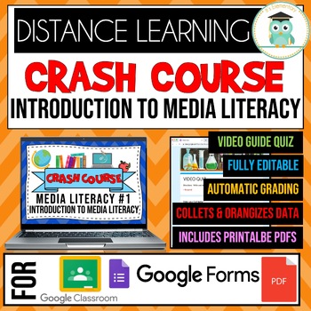 Preview of Crash Course Media Literacy #1 Introduction to Media Literacy Google Forms Quiz