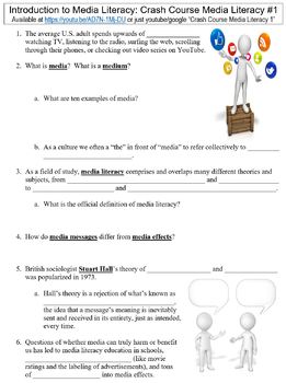 Preview of Crash Course Media Literacy #1 (Introduction to Media Literacy) worksheet