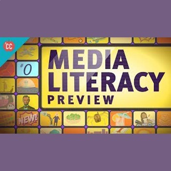 Preview of Crash Course Media Literacy Worksheet Preview