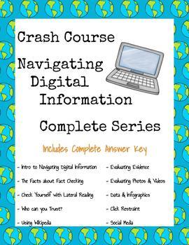 Preview of Crash Course Navigating Digital Information COMPLETE SERIES ~ Distance Learning