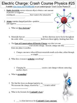 Charge And Electricity Worksheet Answers - Escolagersonalvesgui