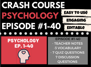 Preview of Crash Course Psychology #1-40