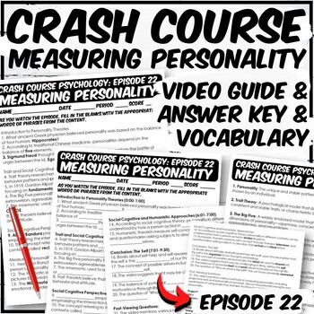 Preview of Crash Course Psychology: Measuring Personality Episode #22 Video Guide