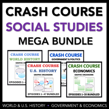 Preview of Crash Course - SOCIAL STUDIES MEGA BUNDLE - World/U.S. History, Gov & Econ