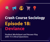 Crash Course Sociology #18: Deviance Student Worksheet