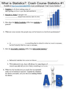 crash course statistics 1 what is statistics worksheet by danis marandis