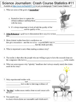 crash course statistics 11 science journalism worksheet by danis marandis