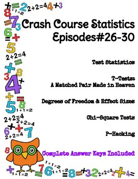 Preview of Crash Course Statistics #26-30 (Test Stats, T-Tests, Chi-Square Test, P-Hacking)