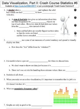 Preview of Crash Course Statistics #6 (Data Visualization, Part II) worksheet