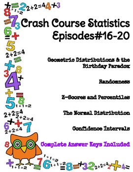 Preview of Crash Course Statistics Episodes 16-20 (Randomness, Normal Distributions)