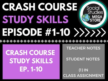 Preview of Crash Course Study Skills  Ep. 1-10 Bundle