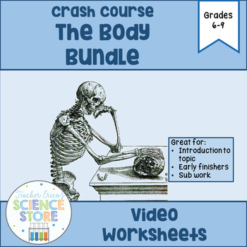 Preview of Crash Course The Body Videos Worksheets- BUNDLE