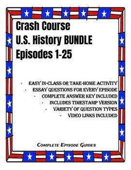 Preview of Crash Course U.S. History Episodes 1-25 BUNDLE