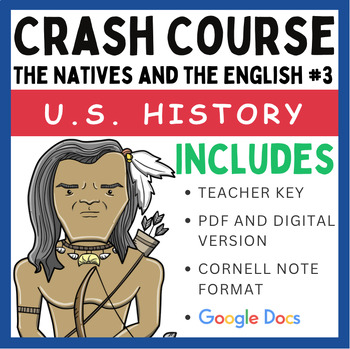 Preview of Crash Course U.S. History: The Natives and the English #3 (Google Docs & PDF)
