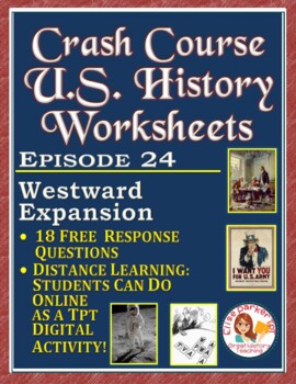 Preview of Crash Course U.S. History Worksheet Episode 24 -- Westward Expansion