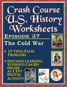 Preview of Crash Course U.S. History Worksheet Episode 37 -- The Cold War