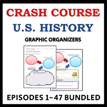 Preview of Crash Course U.S. History Worksheets: BUNDLE of Episodes 1-47, with Answer Keys