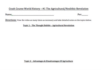 Preview of Crash Course World History & Crash Course World History II - Video Worksheets