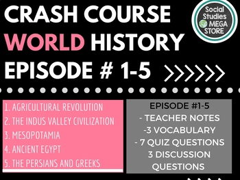 Preview of Crash Course World History Ep. 1-5
