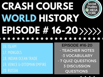 Preview of Crash Course World History Ep. 16-20
