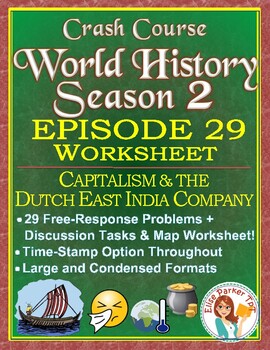Preview of Crash Course World History SEASON 2 Episode 29 Worksheet: Dutch East India Co.