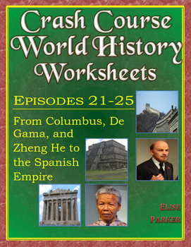 Preview of DISTANCE LEARNING Crash Course World History Worksheets Episodes 21-25 BUNDLE