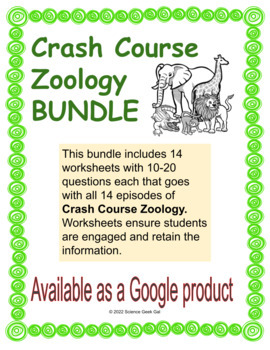 Preview of Crash Course Zoology BUNDLE