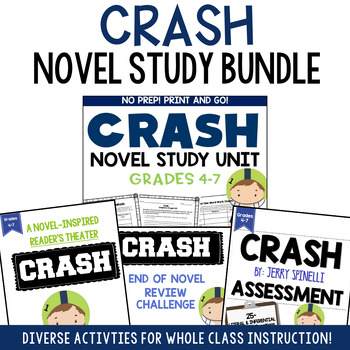 Preview of Crash by Jerry Spinelli Novel Study Activities Bundle