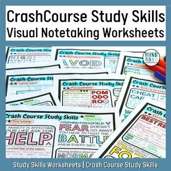 Preview of Study Skills Worksheets | Study Skills Activities | Crash Course Worksheets