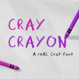 Cray Crayon Hand-Drawn Crayon Font / Chalk Font