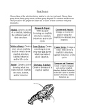 Crayfish Unit Tic-Tac-Toe Choice Board Assessment Project