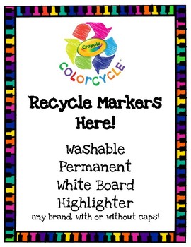 Crayola Colorcycle Box Label By Mrsmarshallarts Tpt