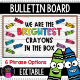 Crayon Back to School Bulletin Board Craft - [EDITABLE]