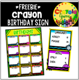Crayon Birthday Sign