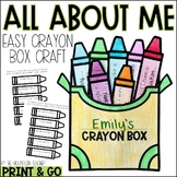 Crayon Box All About Me Craft and Bulletin Board for Back 