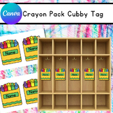 Crayon Box Cubby Tags, Back To School, Classroom Labels