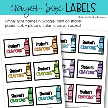 Name Crayon Box (Editable) by Simply Kinder