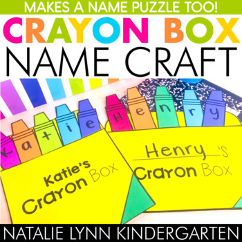 Preview of Crayon Box Name Craft Back to School Craft Name Practice Activities 1st Week