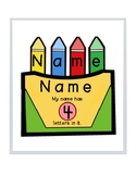 Crayon Box Name Puzzle Craft Activity