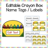 Crayon Box Name tags | Box of Crayon | Cubby tags | Dollar