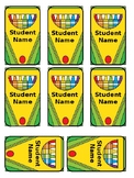 Crayon Box Snack Container Labels