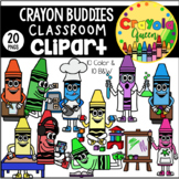 Crayon Buddies Classroom Clipart
